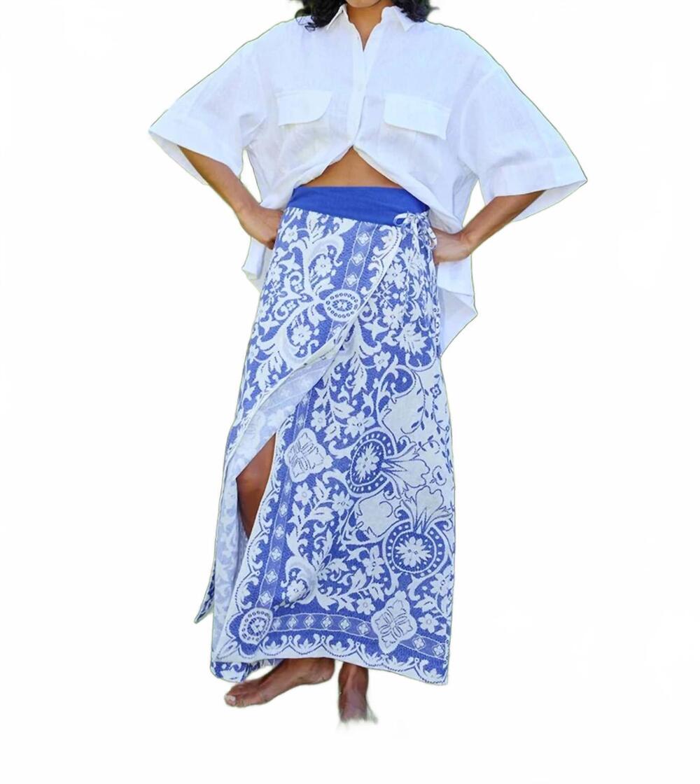 NEW ASTON STUDIO tansy maxi skirt in antique royal